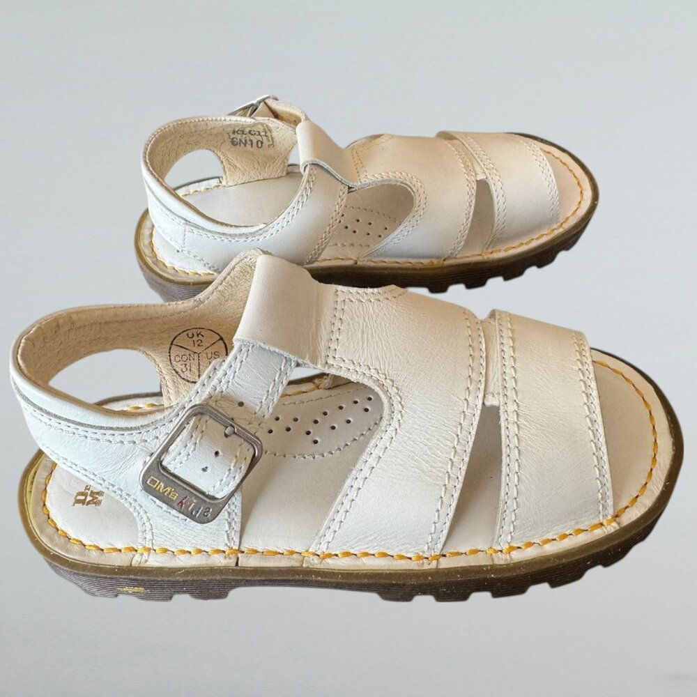 Dr Martens BRAND NEW Children's kids White T Strap Sandal Sz 13/31 Vintage 90's